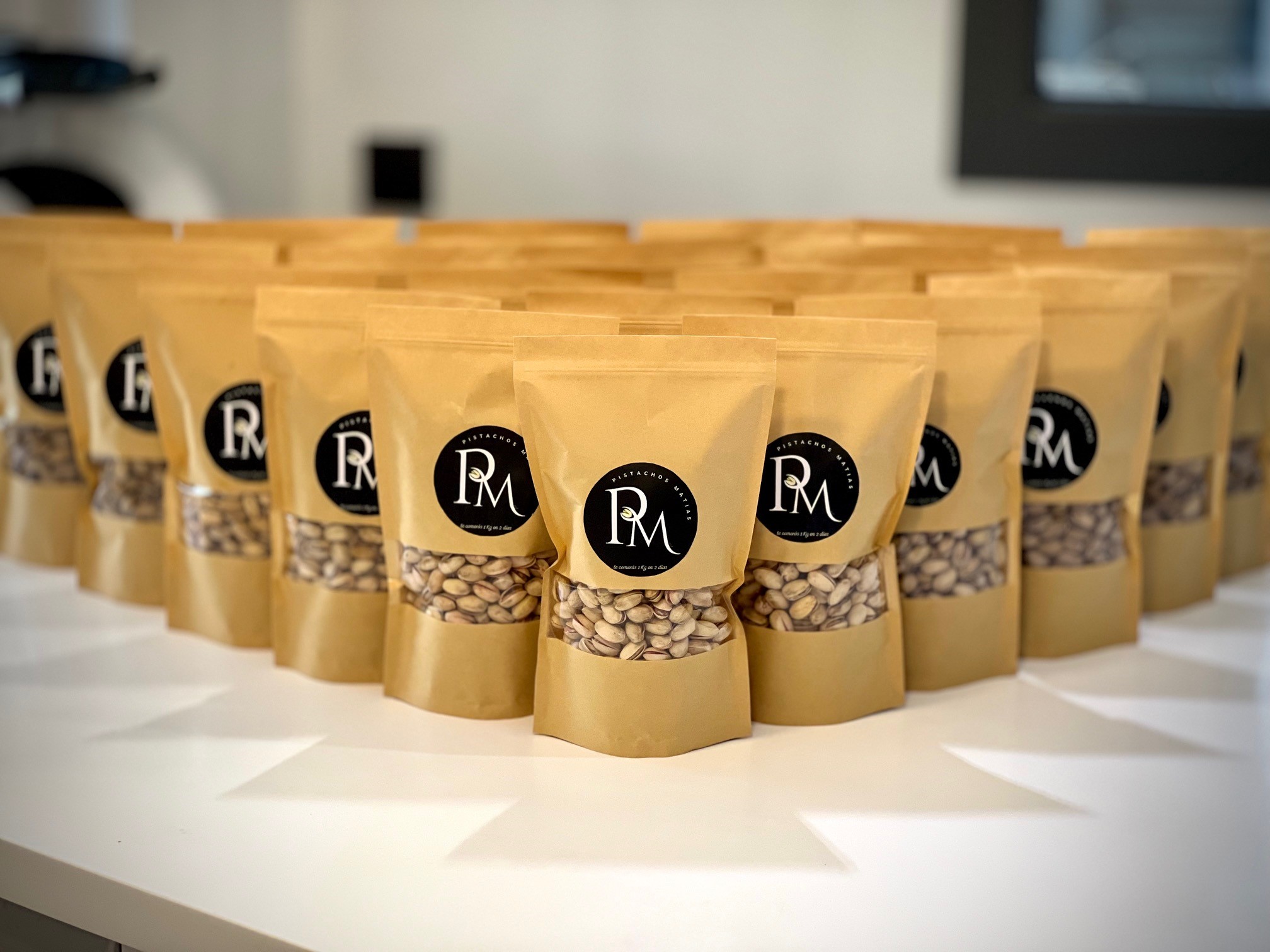 Bolsas de Pistachos Matías preparadas y listas para entregar